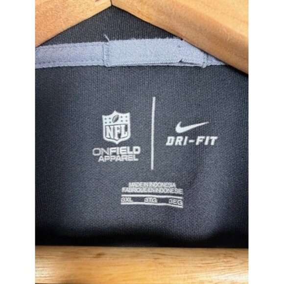 Nike NFL Carolina Panthers Dri-Fit field Full-Zip Jacket Black & Blue Men's 3XL - Picture 4 of 12